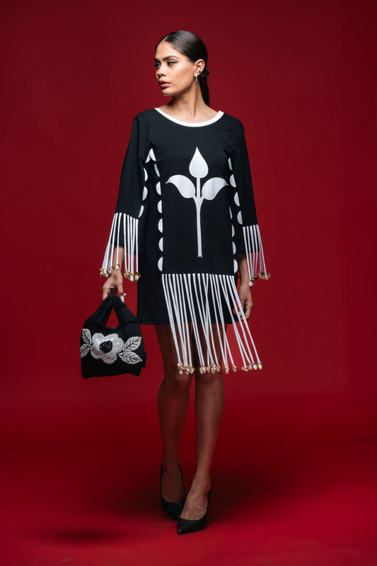 Trident Motif Mini Dress