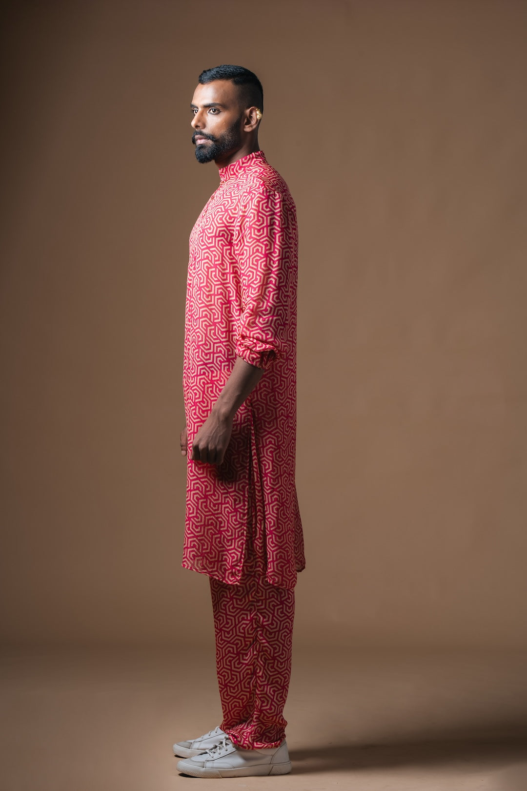 Geometric Print Organza Kurta Set - Khushboo Haran Borkar