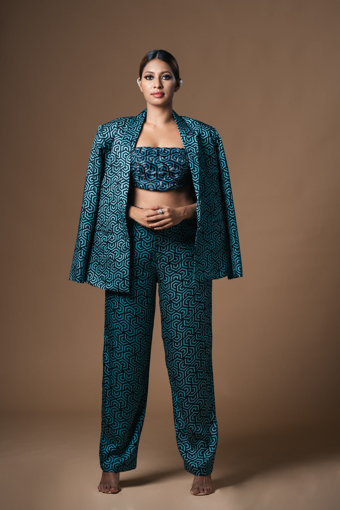 Geometric Print Pantsuit - Khushboo Haran Borkar