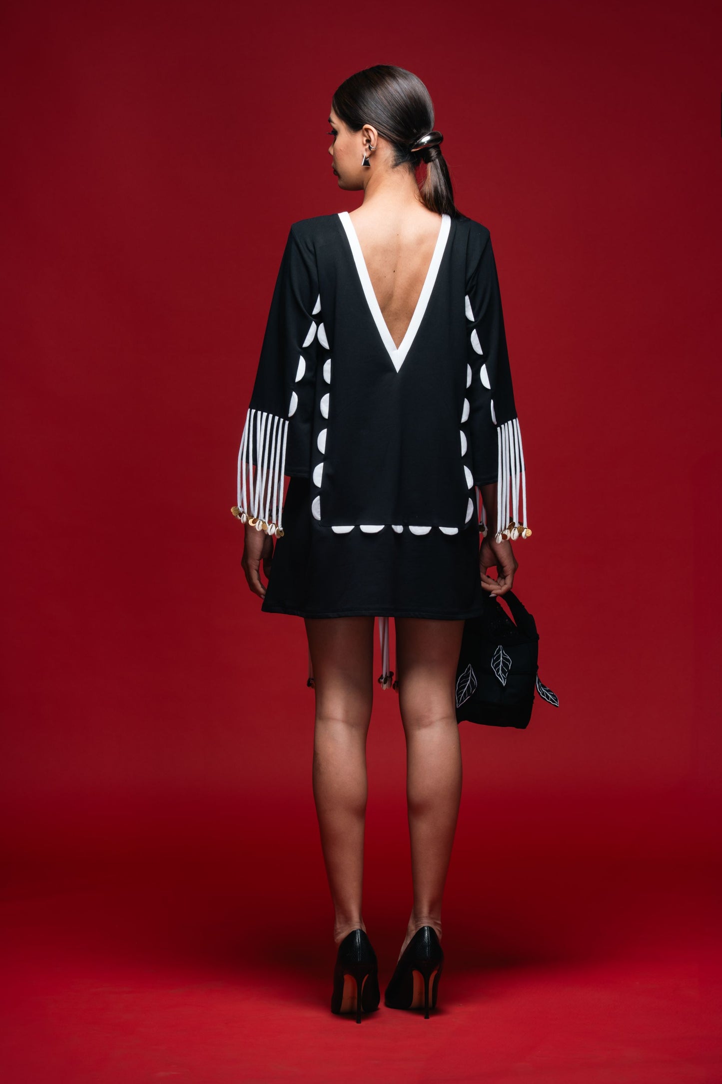 Trident Motif Mini Dress