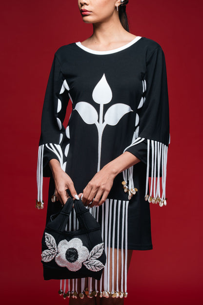 Trident Motif Mini Dress