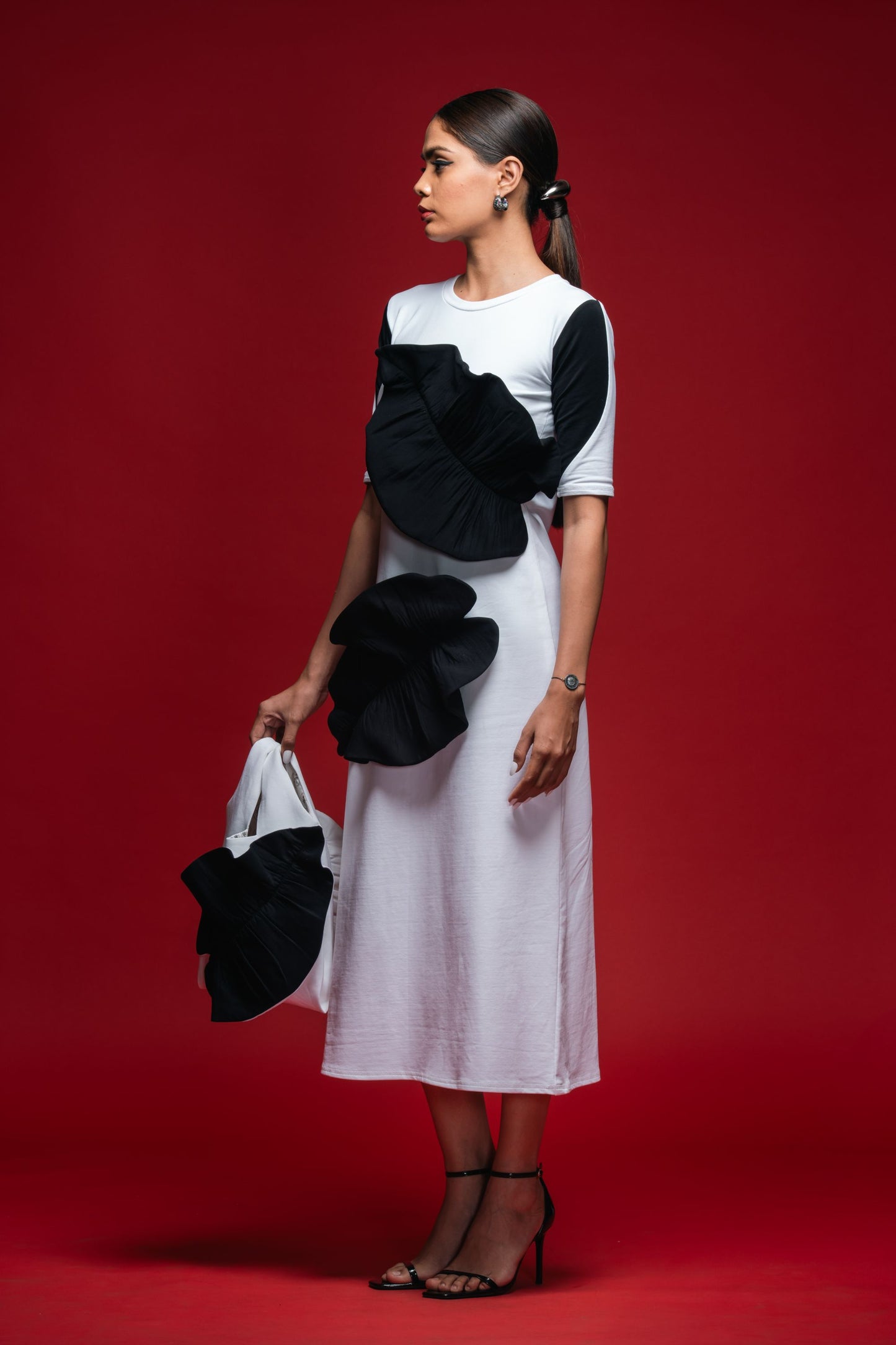 Petalhold White Column Dress