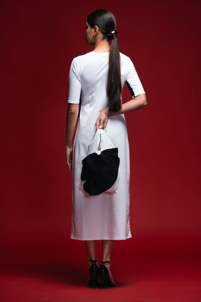 Petalhold White Column Dress