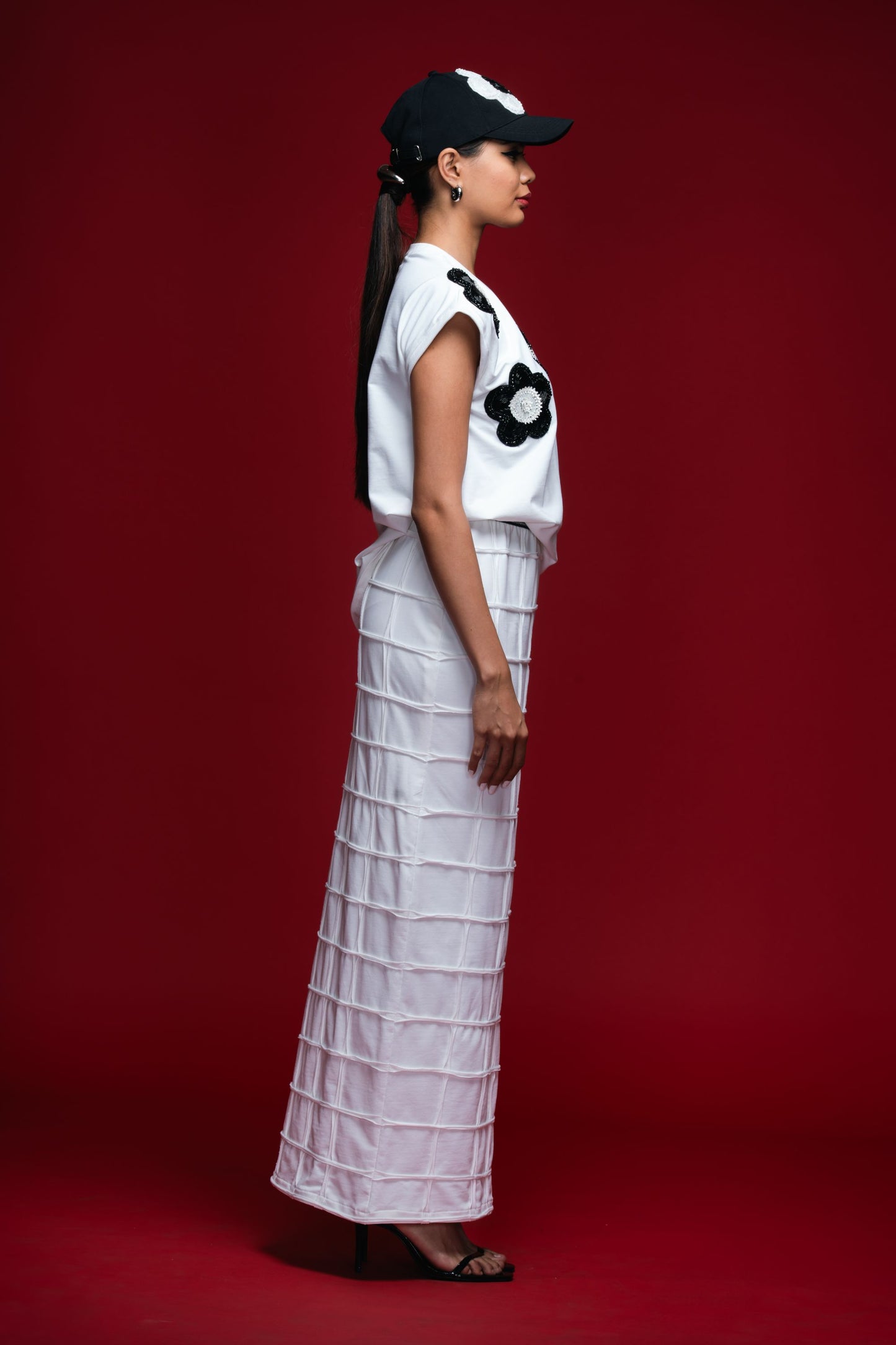 Sculpted Lattice Skirt