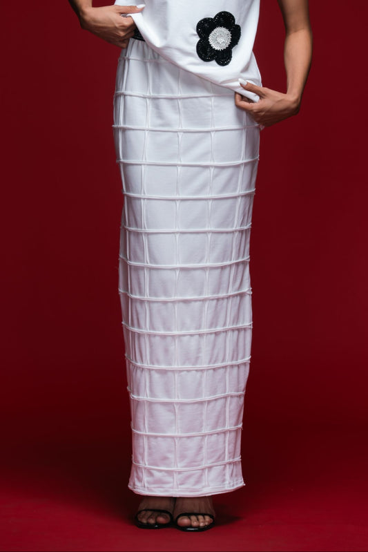 Sculpted Lattice Skirt