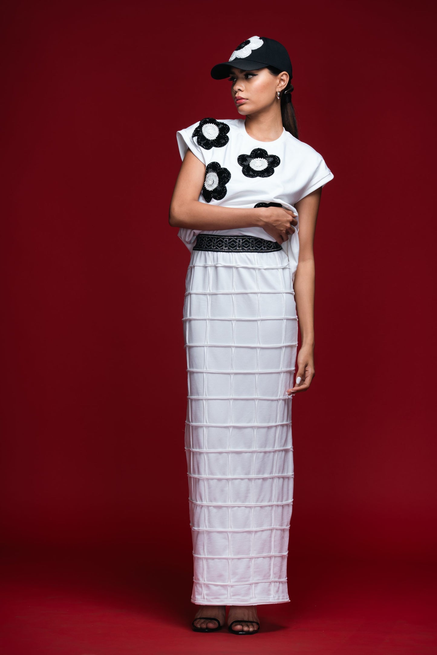Sculpted Lattice Skirt