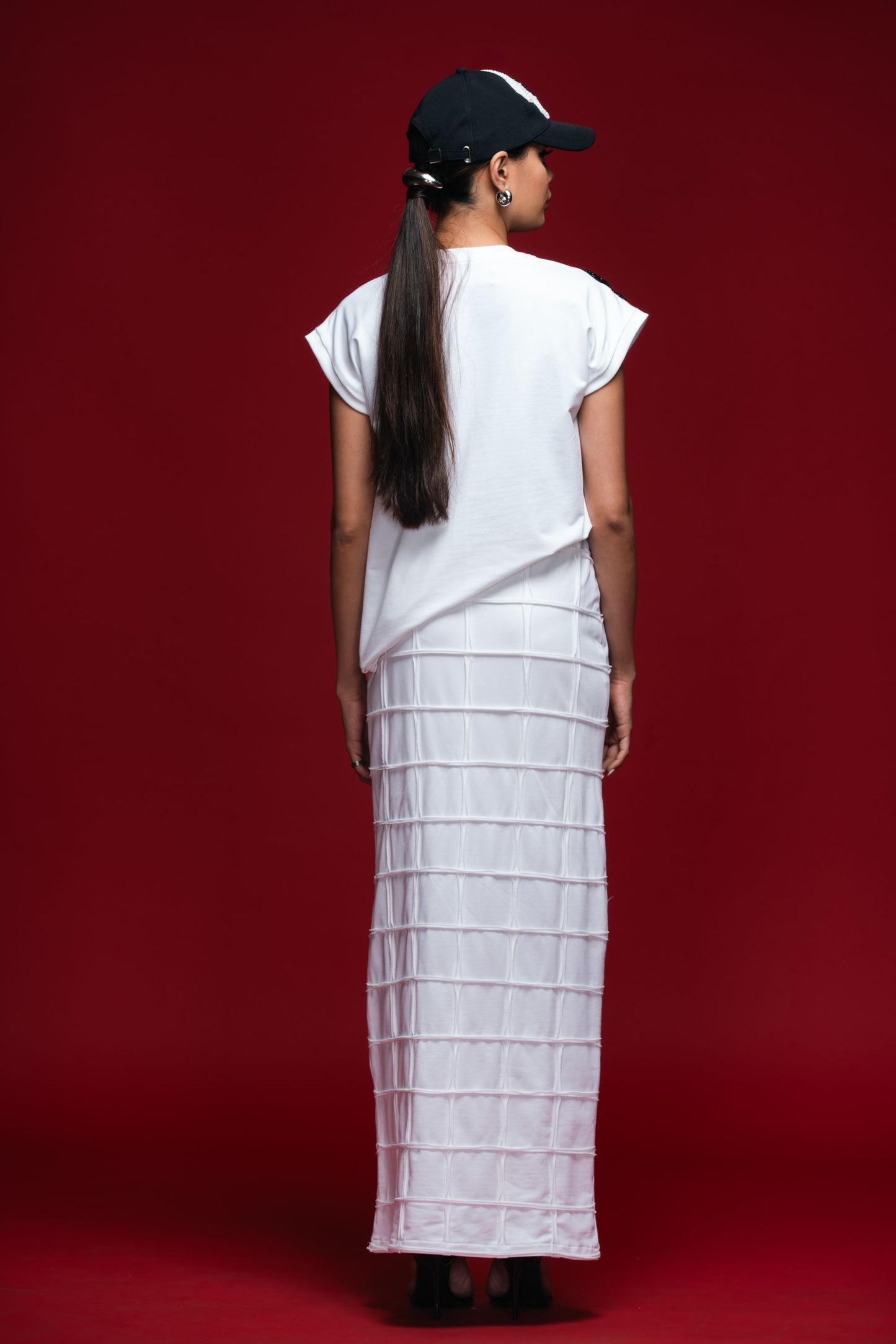 Sculpted Lattice Skirt