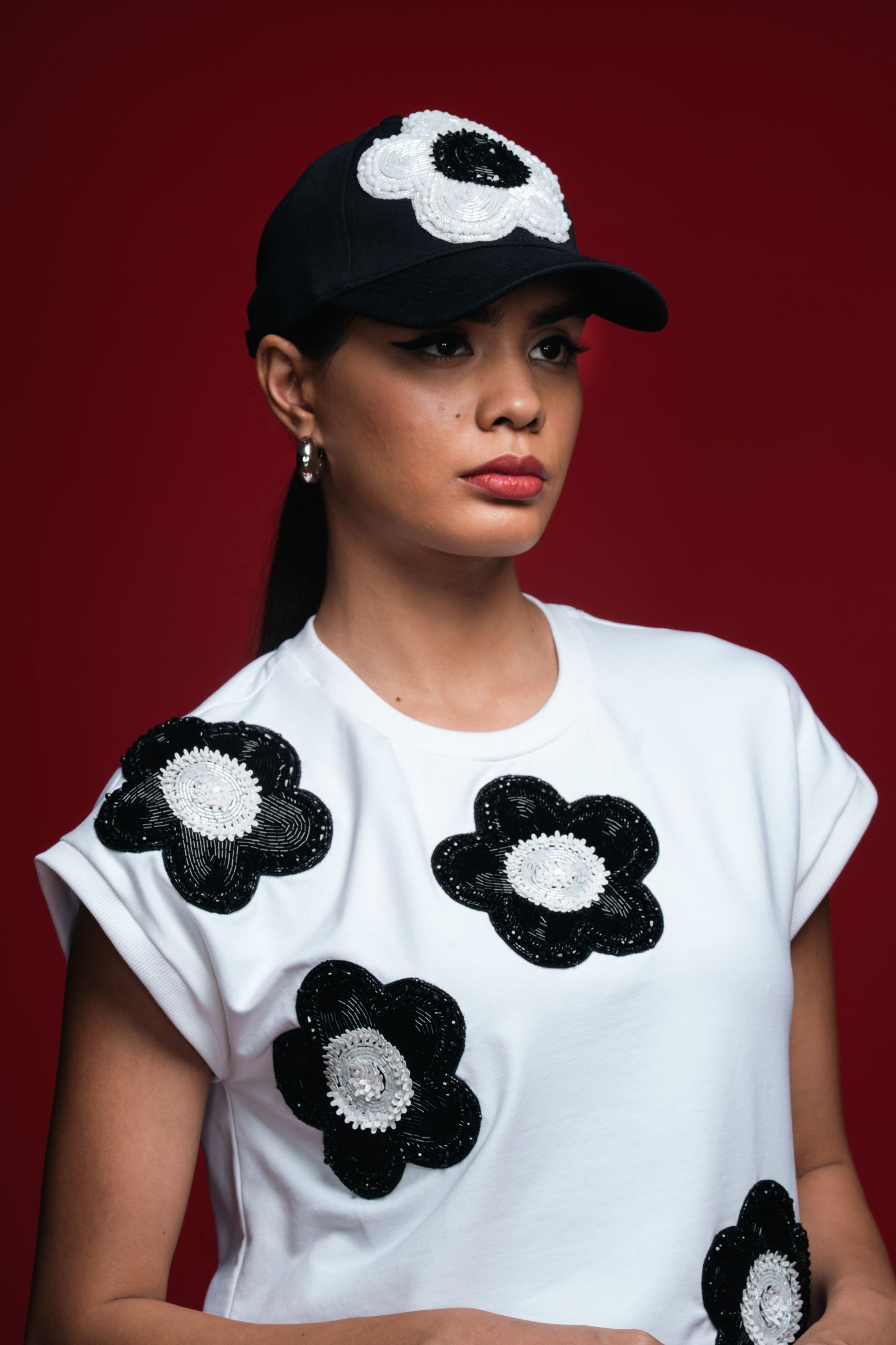 Shadow Floral Crest Cap