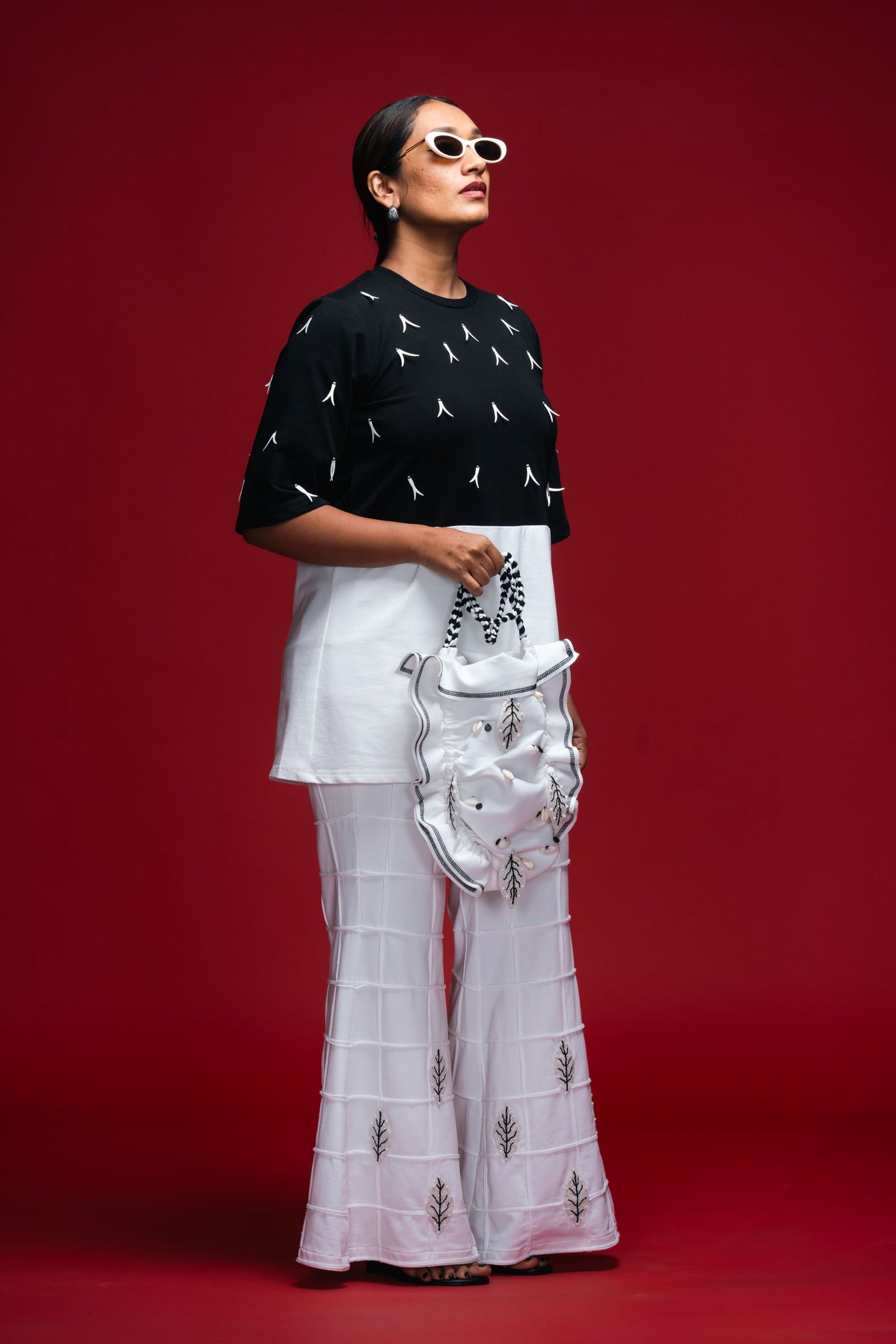 White Lattice Crest Bottoms