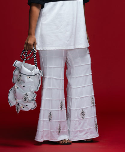 White Lattice Crest Bottoms