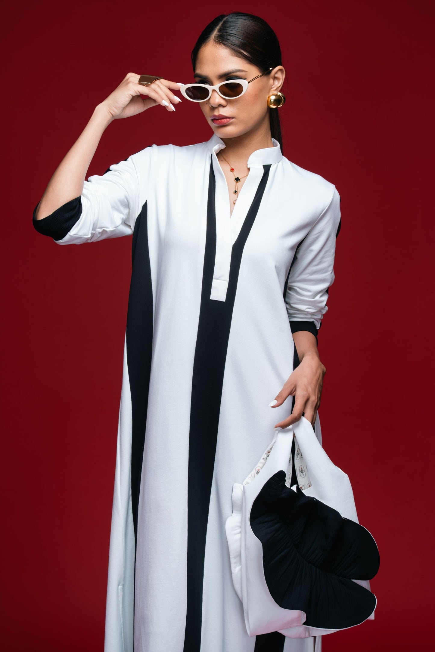 Quiet Intervals Monochrome Dress
