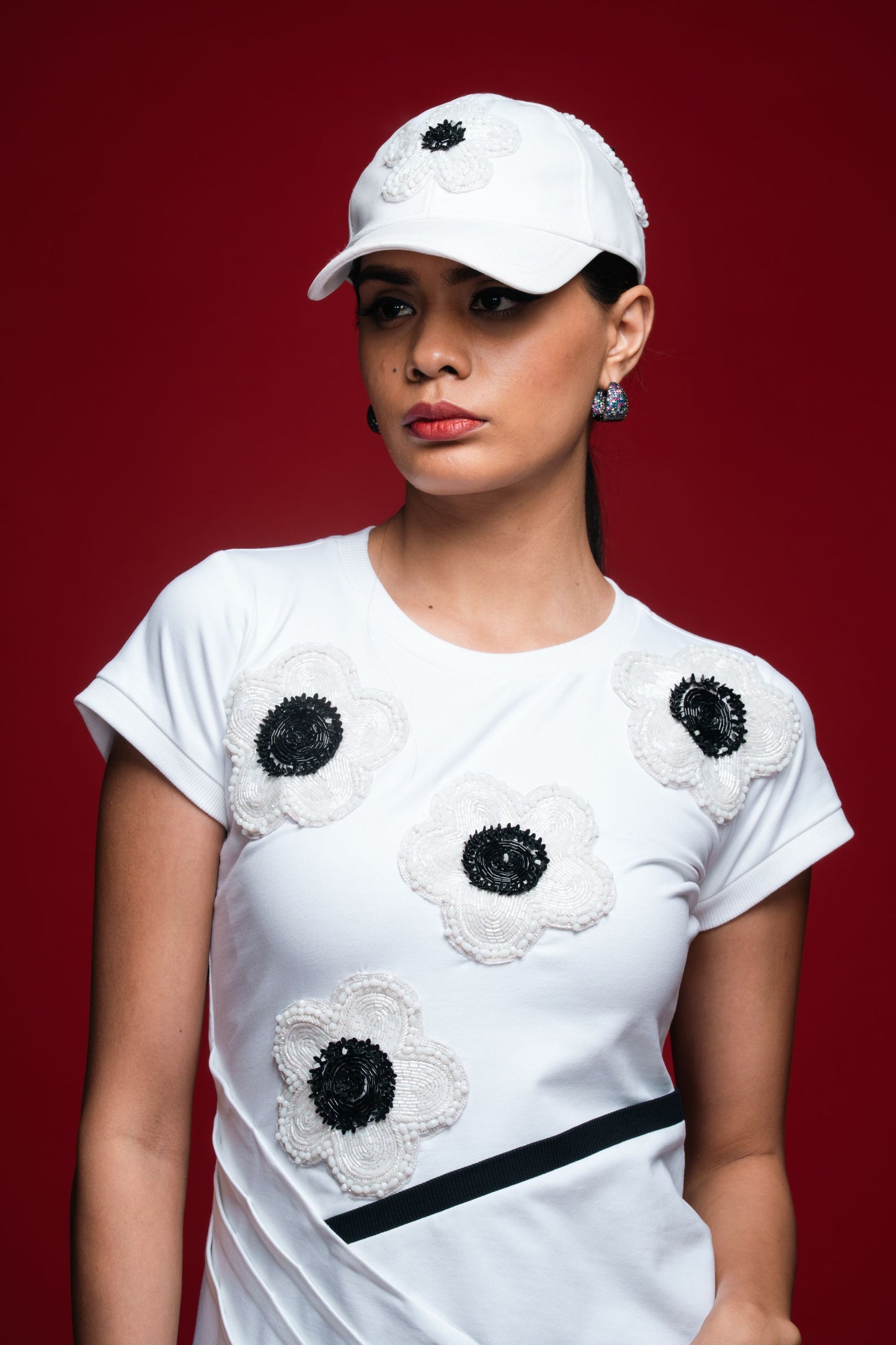 Lunar Floral Crest Cap