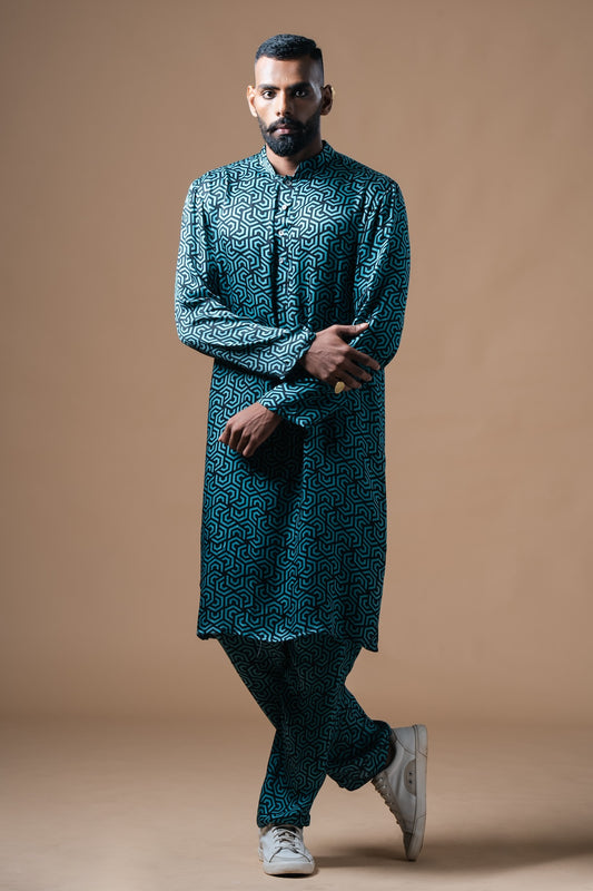 Geometric Print Kurta Set - Khushboo Haran Borkar