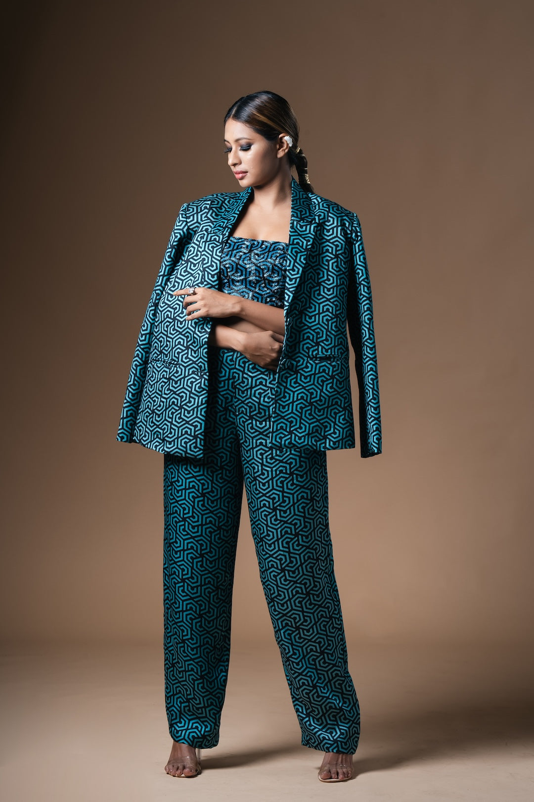 Geometric Print Pantsuit - Khushboo Haran Borkar