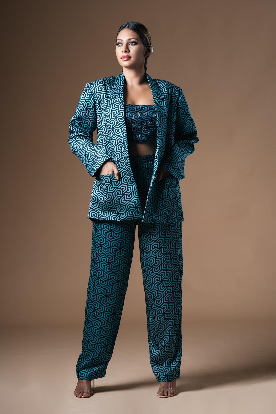 Geometric Print Pantsuit - Khushboo Haran Borkar